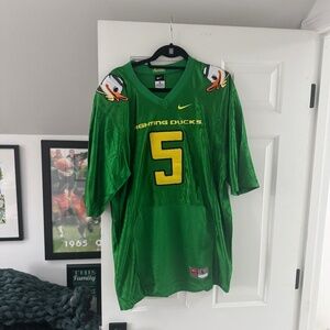 *VINTAGE* 2011 Nike Oregon Ducks "Puddles" Darron Thomas Jersey Mens Large